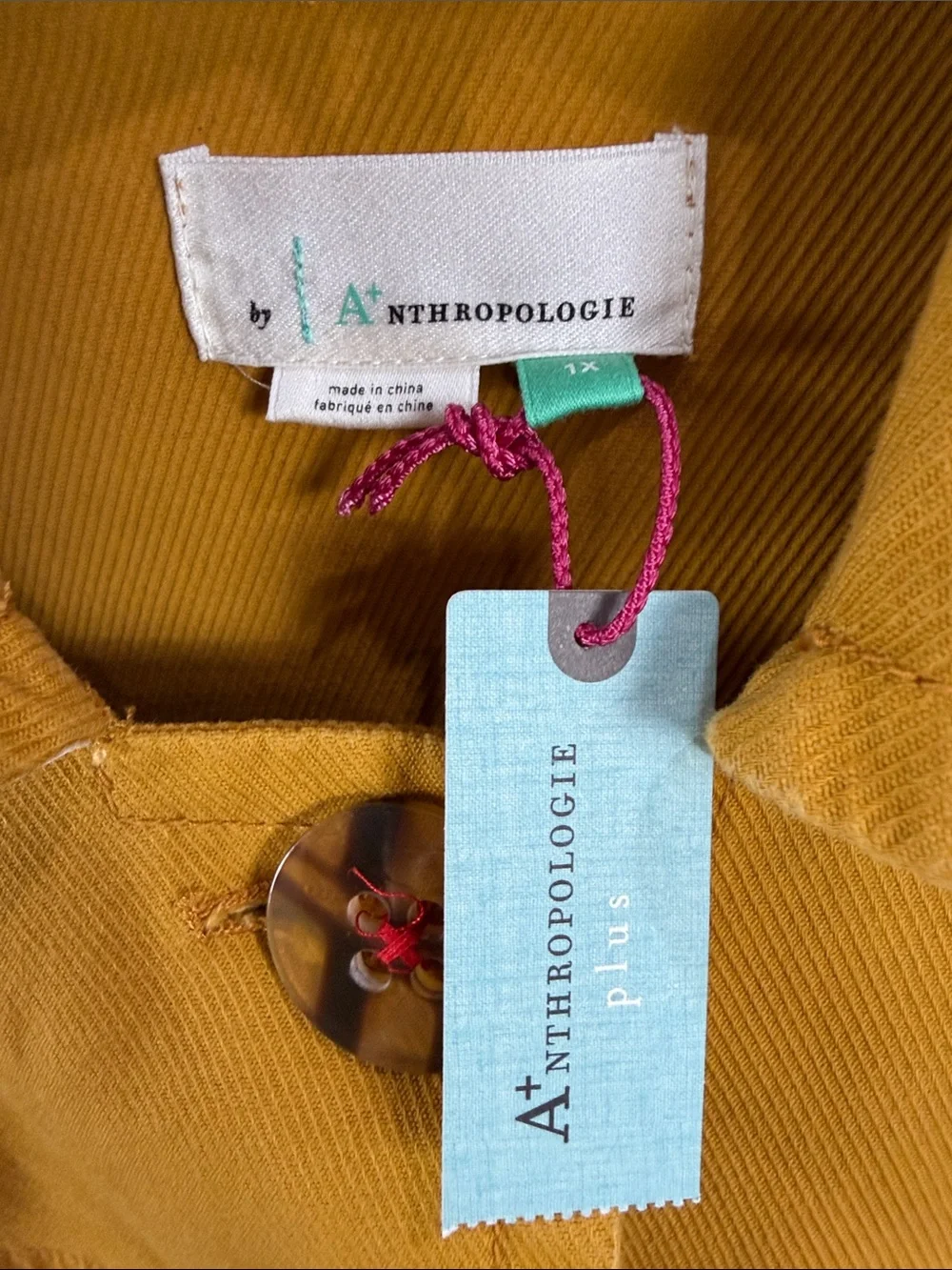 Anthropologie Plus,Size 1X,Mustard Bell-Sleeve Jacket - Picture 5 of 17